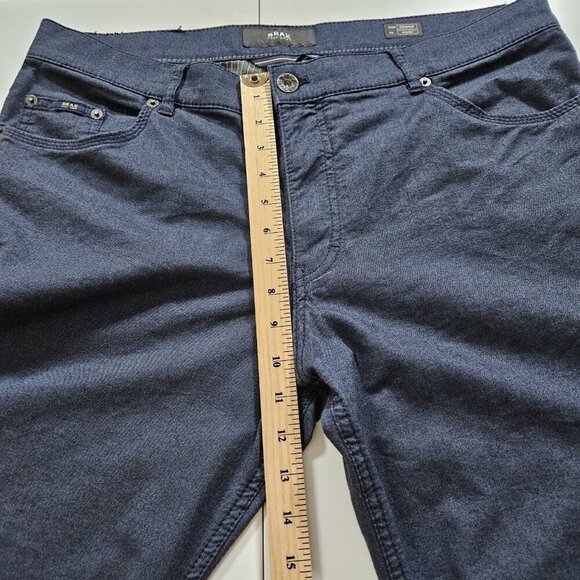 Brax Pants Mens 38x34 (32) Navy Straight Zip Fly Stretch Cooper Regular Preppy - Picture 5 of 16